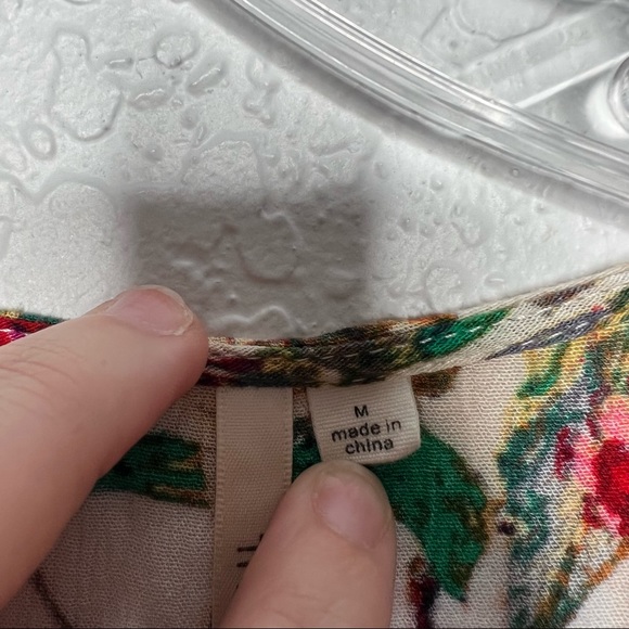 Trend Shop Womens Short Sleeve Floral Open Front Cardigan Medium Loose Spring - Picture 5 of 8